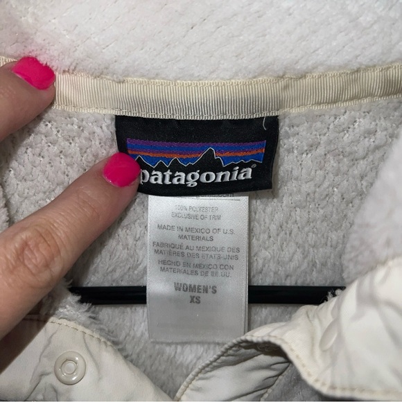Patagonia Pullover Fuzzy Jacket Women's XS White - Picture 2 of 3
